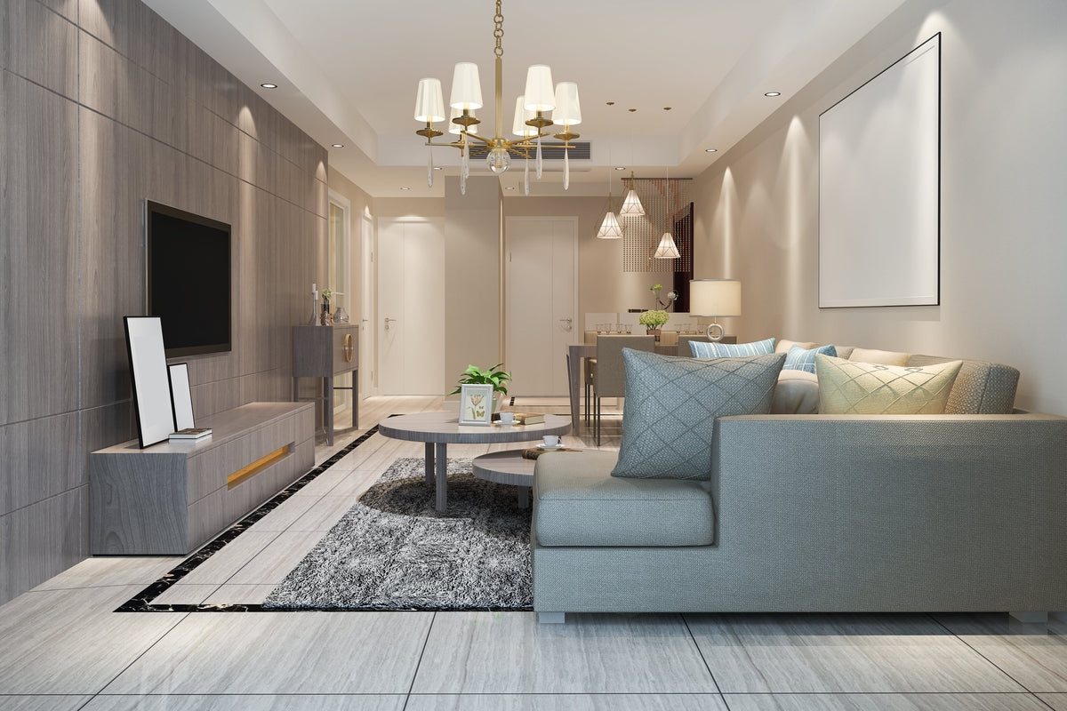 Woonkamer met houtlook vloer en warme natuurlijke inrichting
