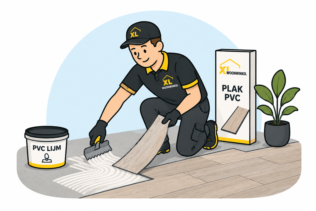 Dryback PVC vloer in een modern interieur