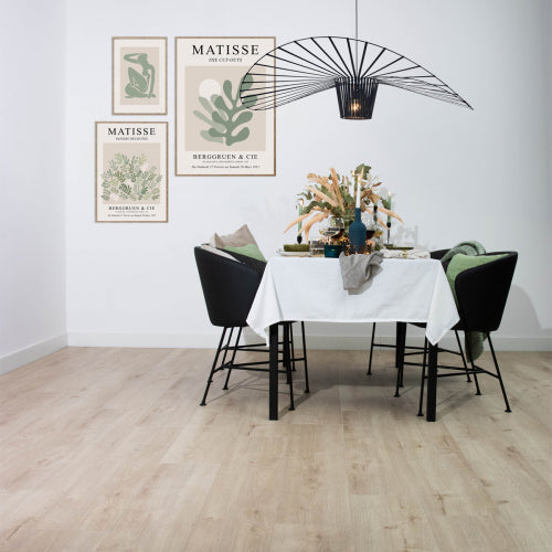 Laminaatvloer Ritual Blanc met brede planken en vintage houtlook, perfect voor een sfeervol en stijlvol interieur.